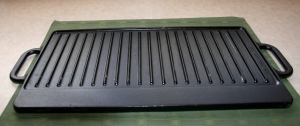cast iron griddle with ribs
