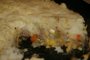 The tasty layers of Shepherd's Pie. Enjoy!